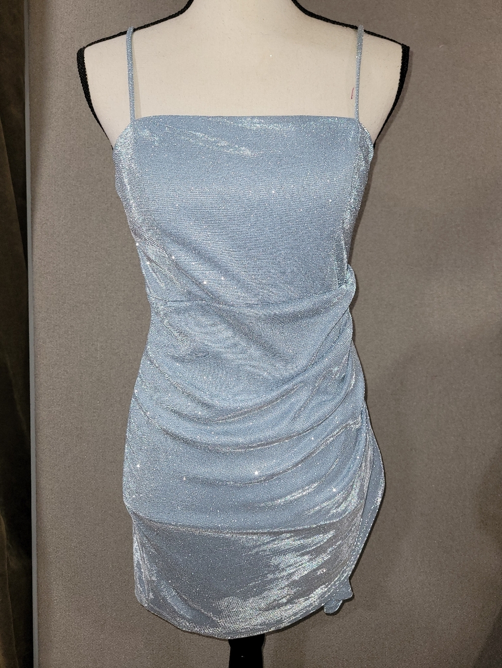 Midnight Doll Size 7 Light Blue Glittery Mini Dress